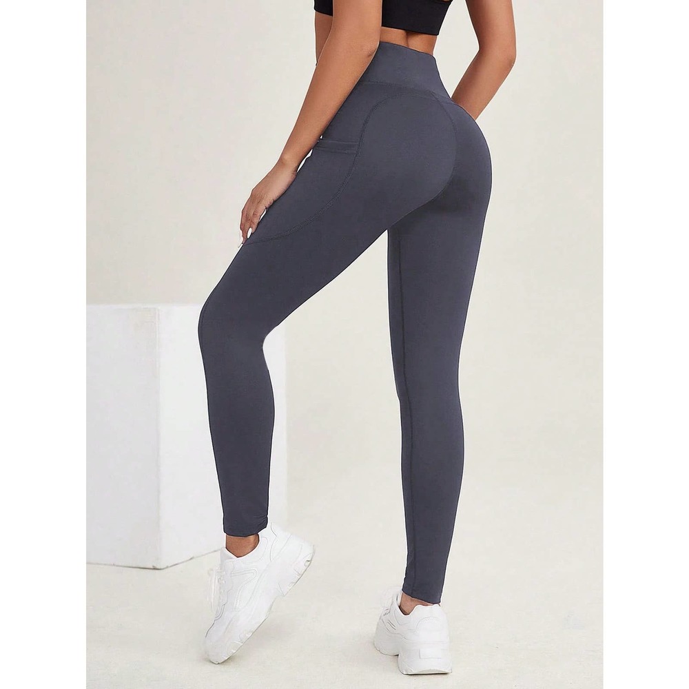 🌟 Wide Waistband Phone Pocket Side Leggings yoga workout - Picture 5 of 11